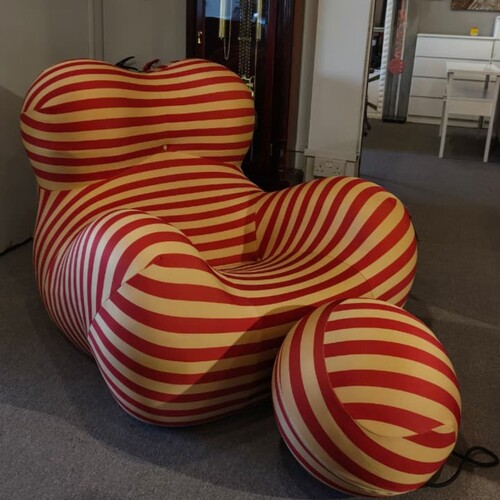 GX-C45 RELAXING CHAIR, YELLOW/RED